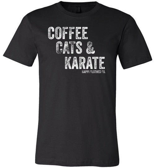 Coffee Cats & Karate Unisex Tee Shirt Happi Clothes Co.