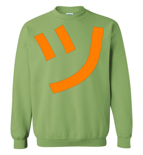 Happy Crewneck Sweatshirt Large Smile Front