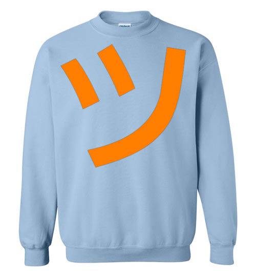 Happy Crewneck Sweatshirt Large Smile Front