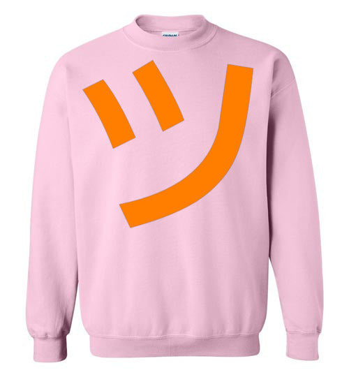 Happy Crewneck Sweatshirt Large Smile Front