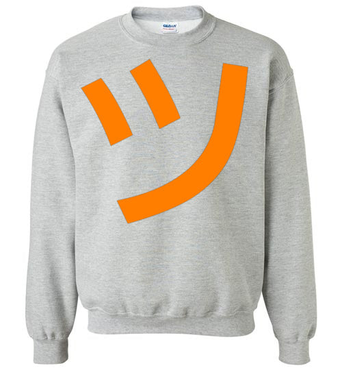 Happy Crewneck Sweatshirt Large Smile Front