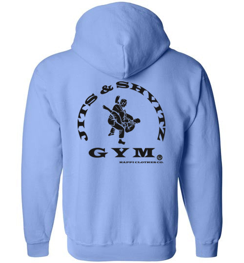 Jits & Shvitz Gym Jiu-Jitsu Zip Hoodie Unisex Happi Clothes Co.