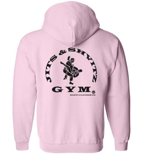 Jits & Shvitz Gym Jiu-Jitsu Zip Hoodie Unisex Happi Clothes Co.